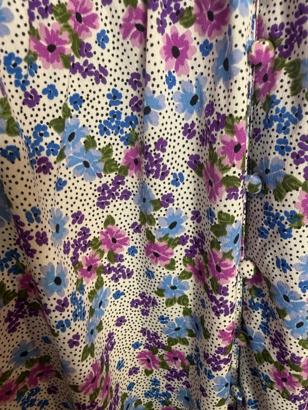 Asos Violet Romance Floral Midi Maternity dress White  Purple & Blue Print size - Picture 6 of 11